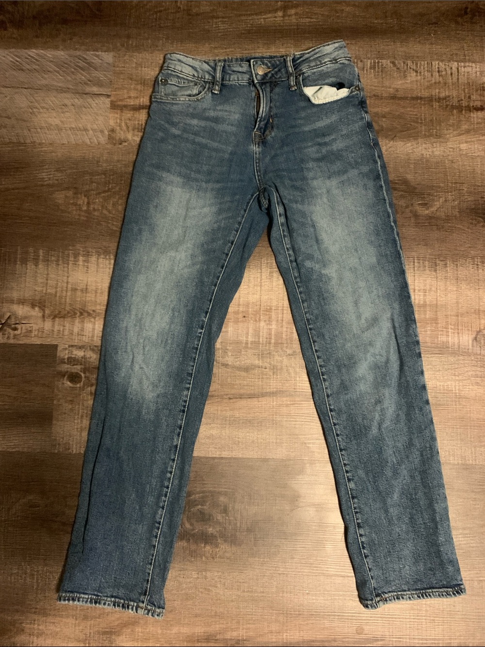 Aeropostale Men's Blue Denim Loose Straight Jeans 28 x 32